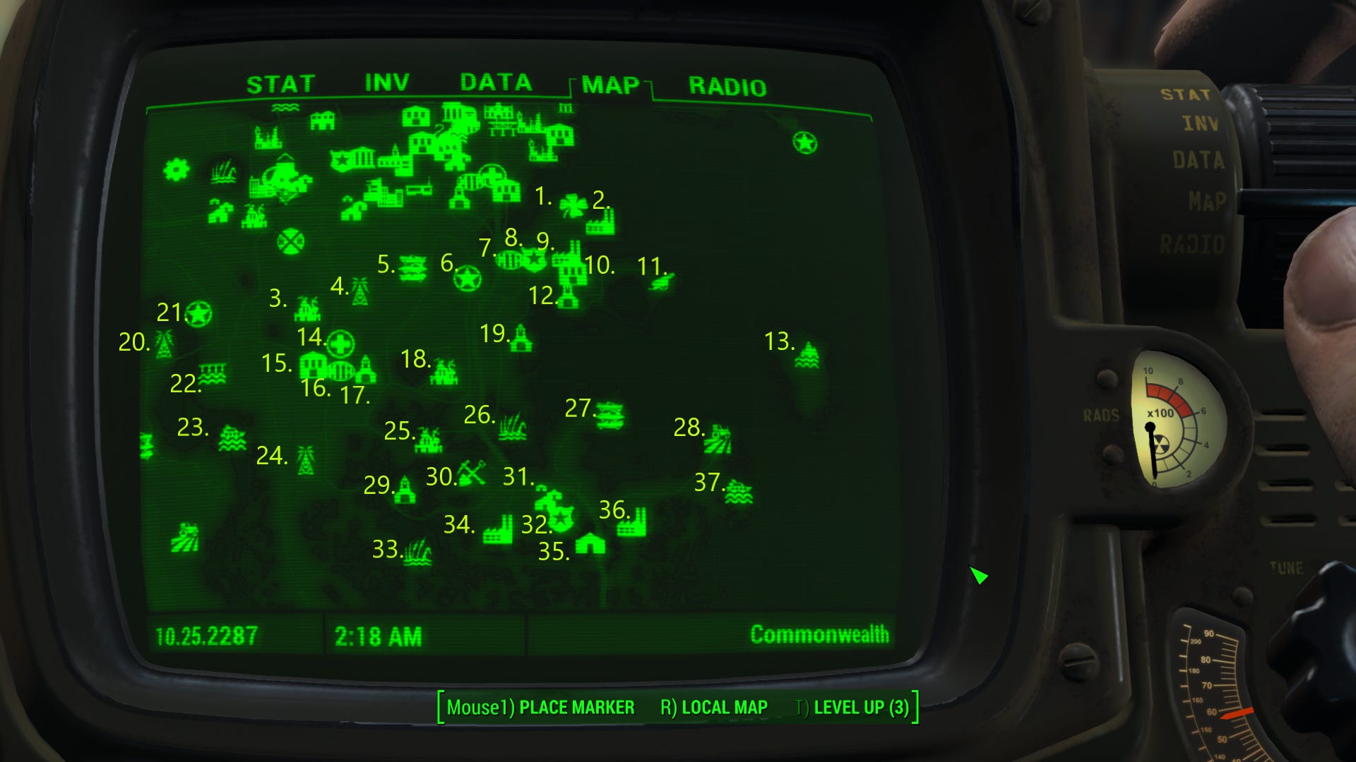 Rayburn Point Fallout 4 World Map with all locations unlocked | VG247