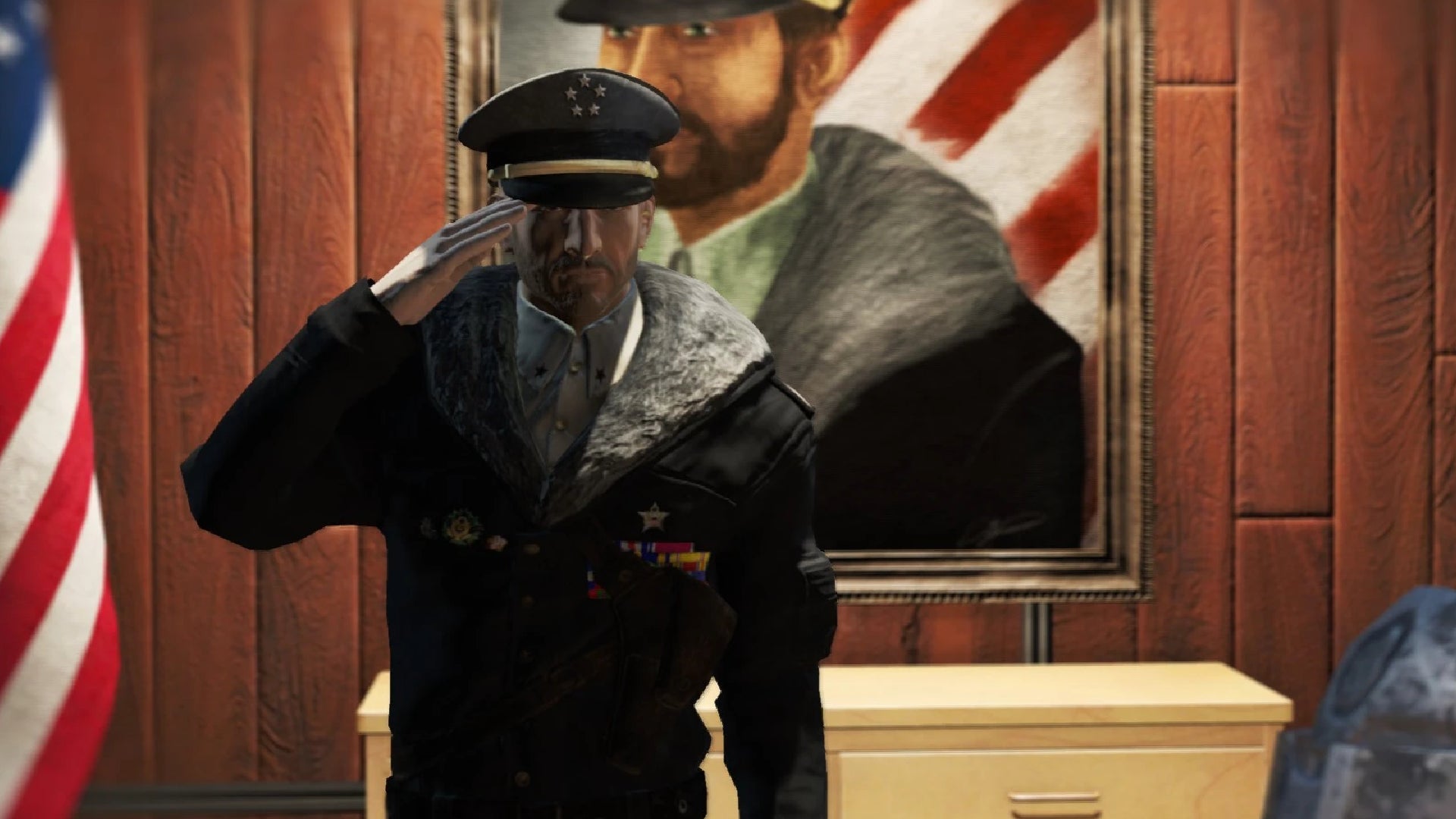 A character from America Rising 2 in Fallout 4. - 7