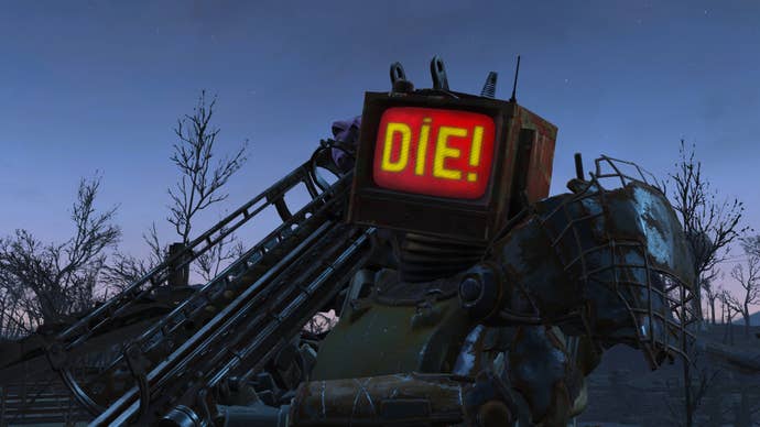The De-Capitalist power armour helmet in Fallout 4’s next-gen update.