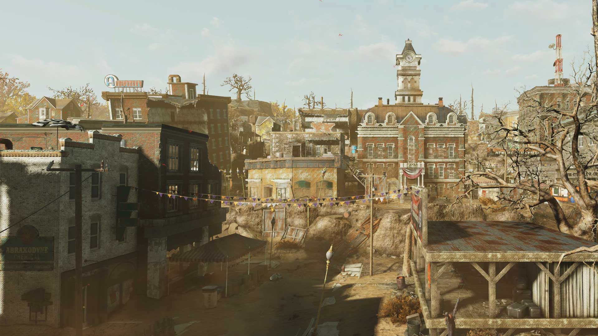 The ruined town centre of Athens, Ohio in 2105