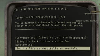 Fallout 76 Fire Breathers exam answers and Into the Fire physical exam route explained