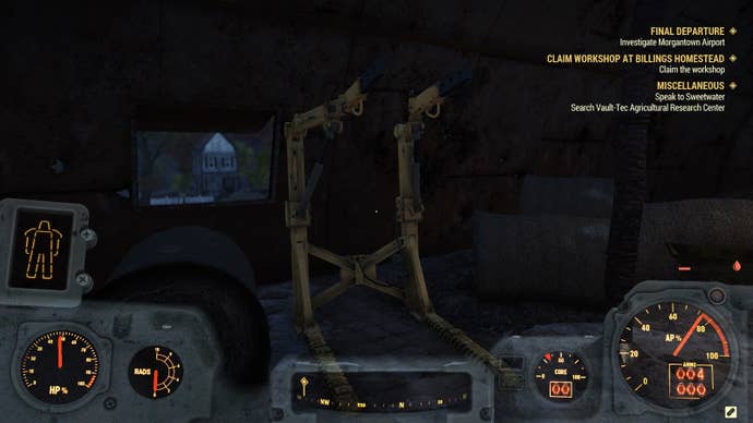The Power Armor location at Silva Homestead in Fallout 76.