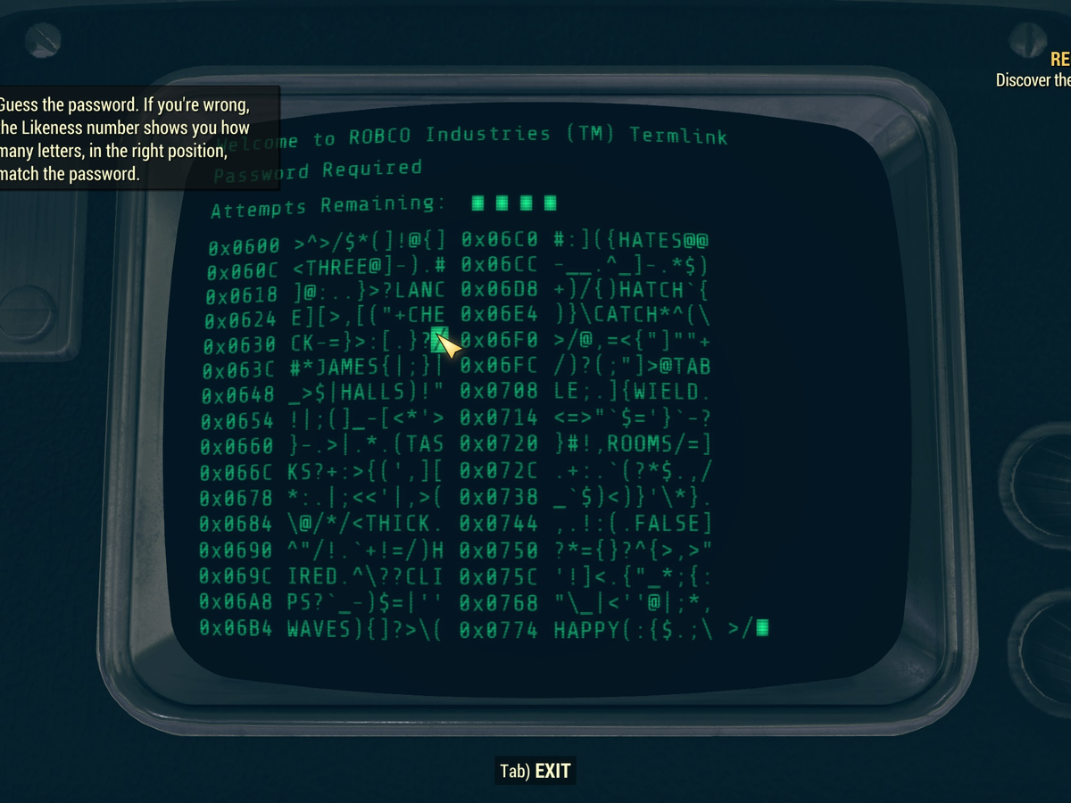 Fallout 76 terminal hacking: upgrading your hacking skill | Rock
