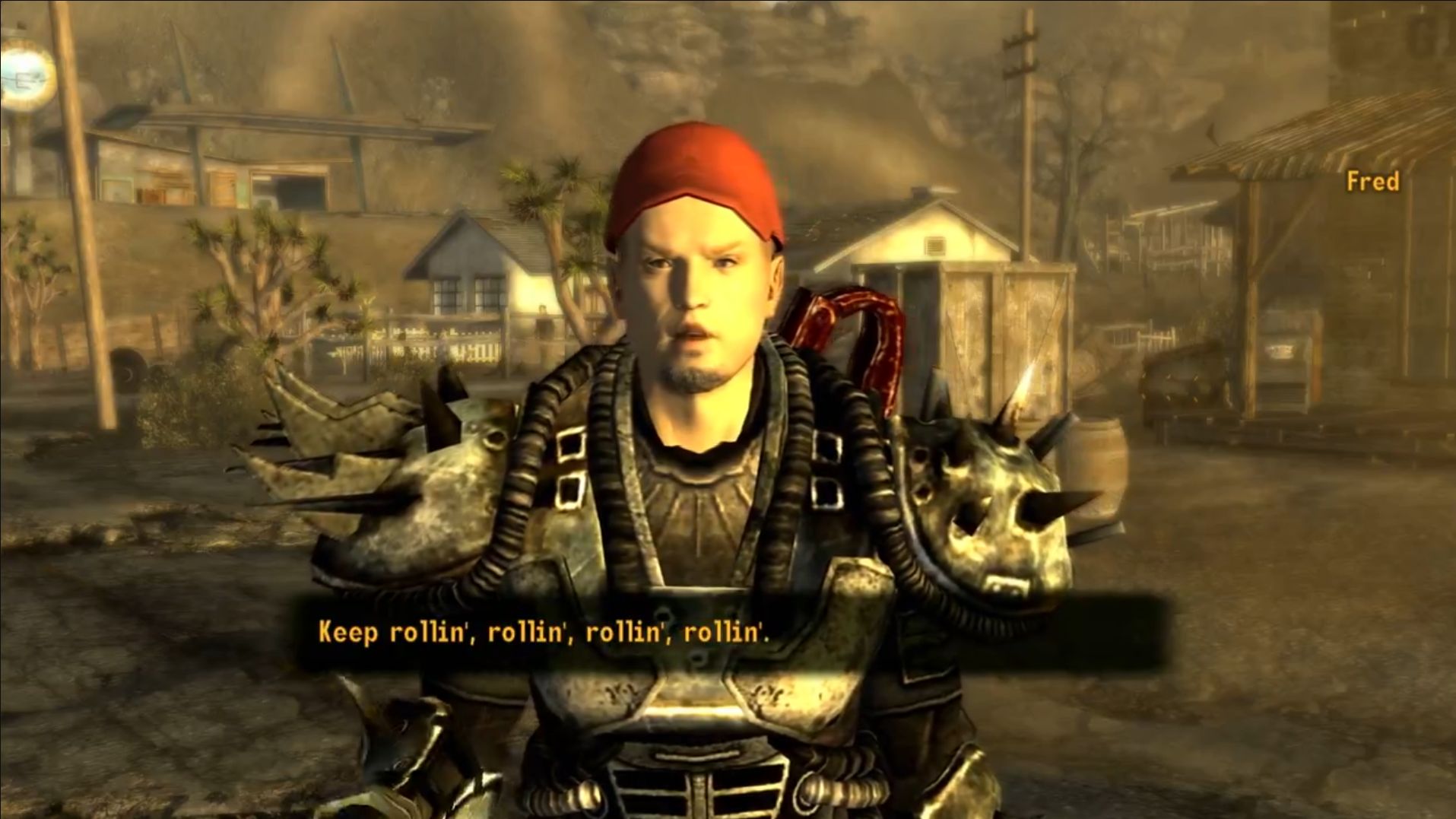 A companion in Fallout: New Vegas that looks like Fred Durst from Limp Bizkit, added by a mod - 1
