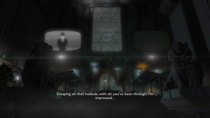 A train station in Fallout London.