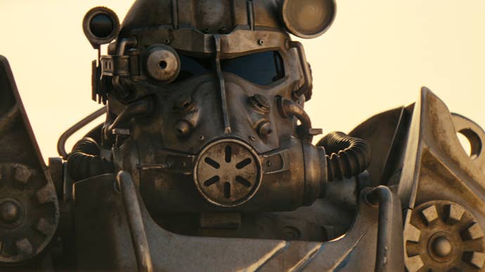 Post-apocalyptic poses in the Fallout show.