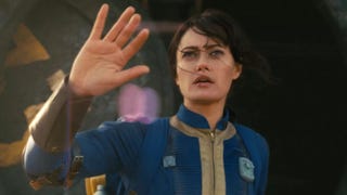 Ella Purnell as vault dweller Lucy in the Fallout TV show