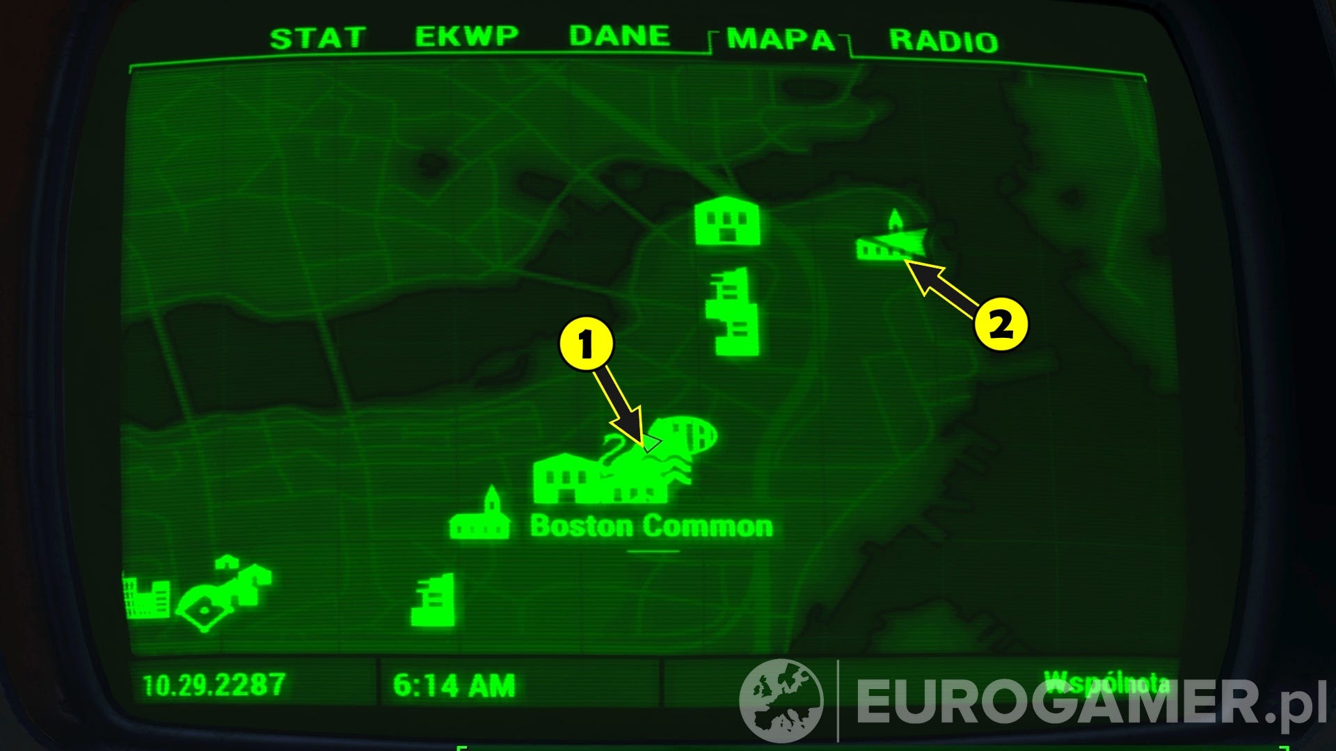 Fallout 4 - sztab Trasy, jak dotrzeć | Eurogamer.pl
