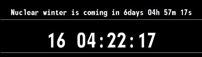 Fallout 4 teaser site updated with six-day countdown, mentions "nuclear winter"