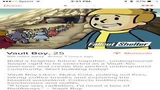 Fallout Shelter wants you to swipe right on Tinder