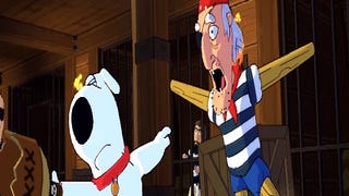 Family Guy: Back to the Multiverse shots show Brian and Stewie fighting pirates 