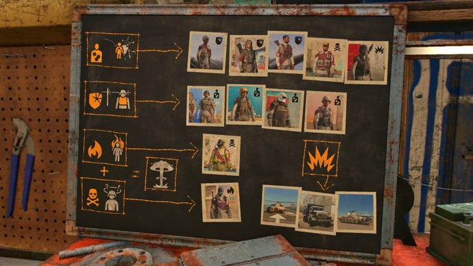 An infographic on every Workbench in Far Cry 6 explaining which enemies are vulnerable to (and use) which ammo types.