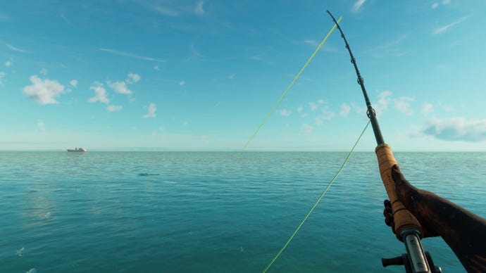 A player fishing on the coast in Far Cry 6.
