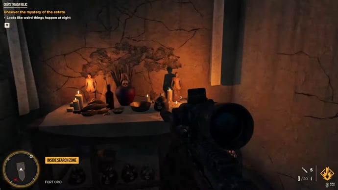 Far Cry 6: the player find the Dungeon Key in a hidden room in the Oku’s Triada Relic quest.