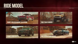 The Rides screen in Far Cry 6, showing all four Rides unlocked.