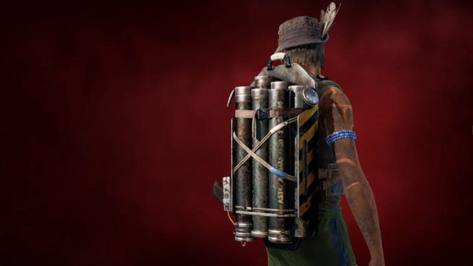 A screenshot of the Exterminador Supremo in Far Cry 6.