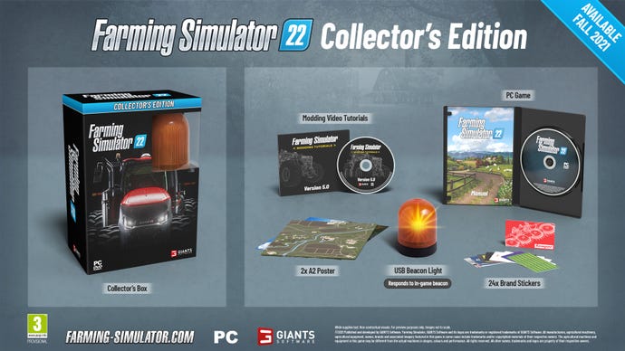 The contents of the Farming Simulator 22 Collector’s Edition.