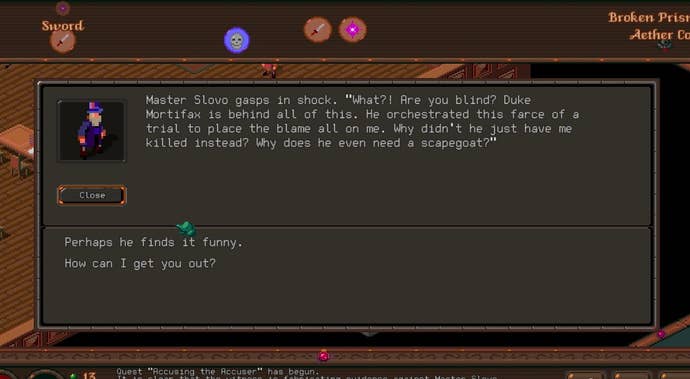 A screenshot of Fates Of Ort, an action RPG where time stands still when you do.