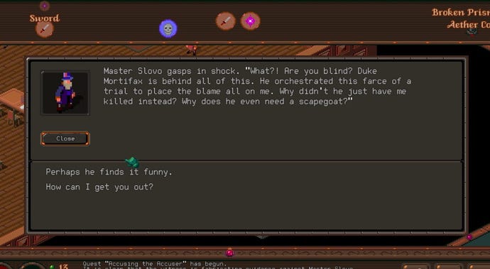 A screenshot of Fates Of Ort, an action RPG where time stands still when you do.