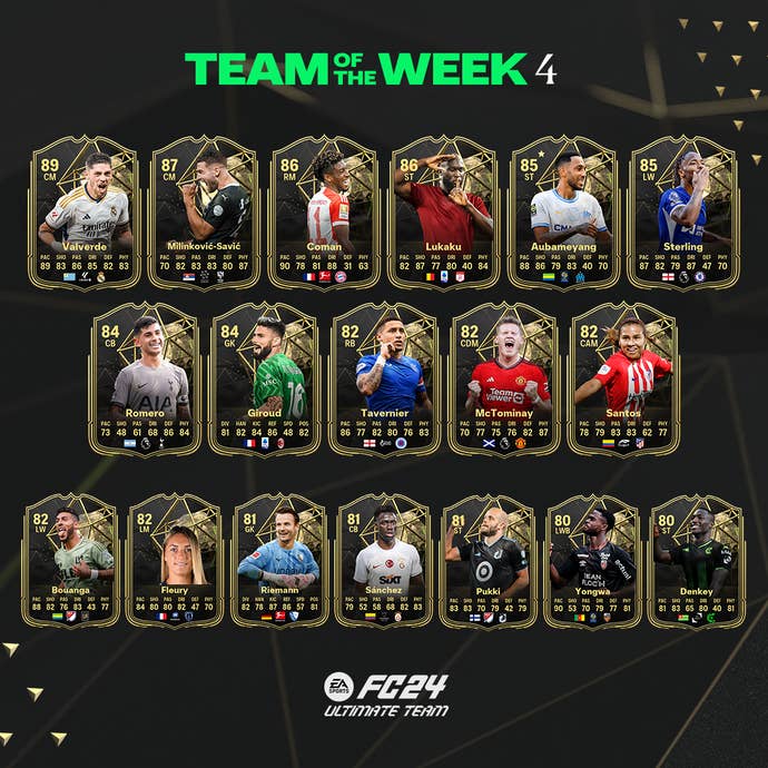 EA Sports FC 24 TOTW 4 cards