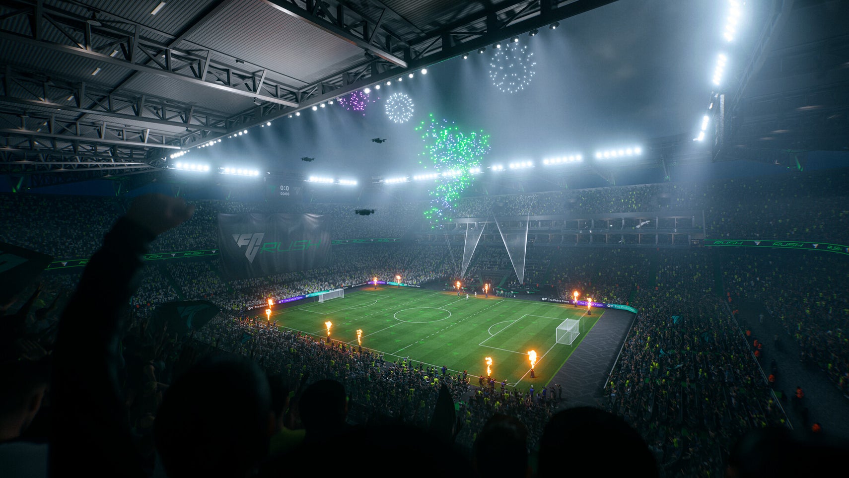 FC 26 stadium with crowd cheering.
