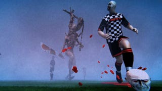 A player in FEAR FA 98 being chased by a demon.