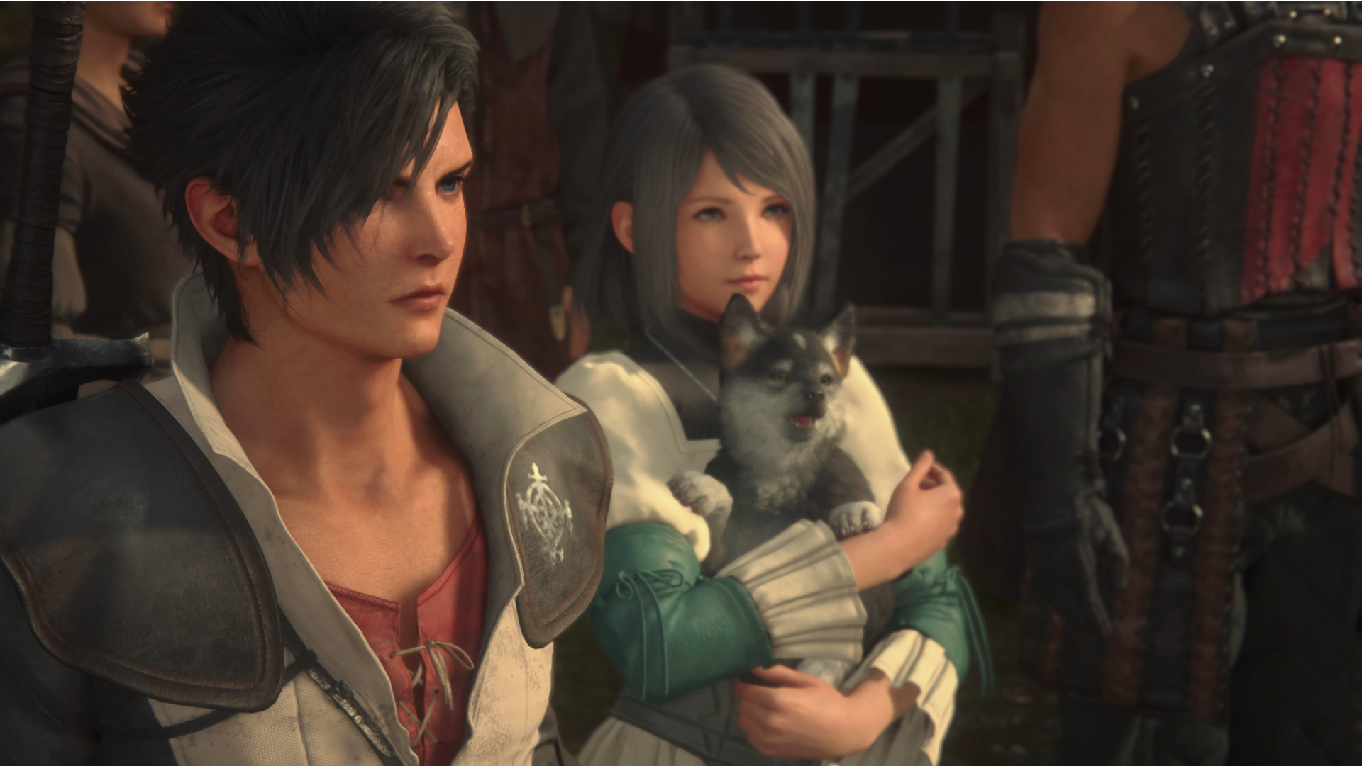 Clive Jill and Torgal in Final Fantasy 16