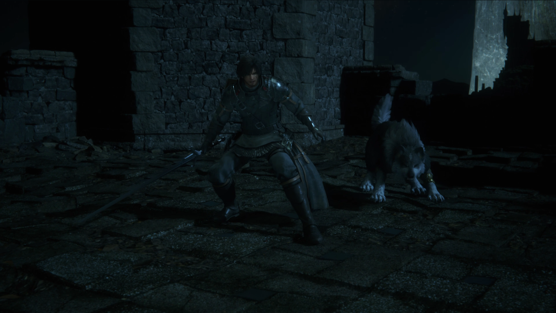 Clive and Torgal in Final Fantasy 16