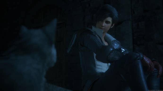 Young Clive looks at Torgal puppy