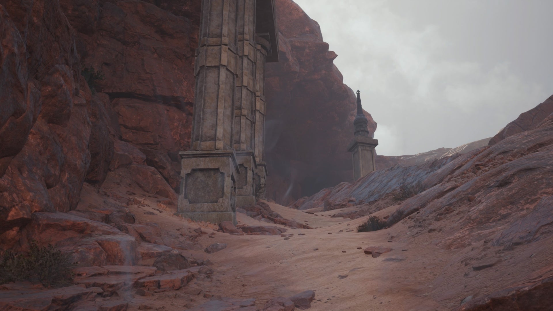 ff7 rebirth absence of a sign dirt path to area two past columns