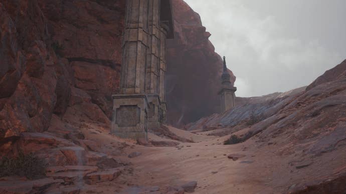 ff7 rebirth absence of a sign dirt path to area two past columns