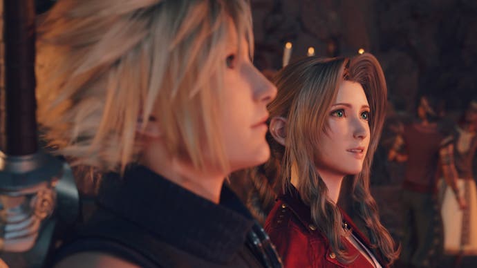 ff7 rebirth cloud and aerith in cosmo canyon