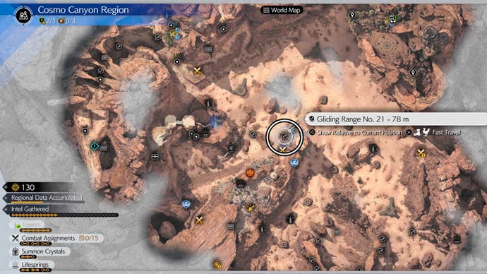 ff7 rebirth cosmo canyon gliding range 21 map location