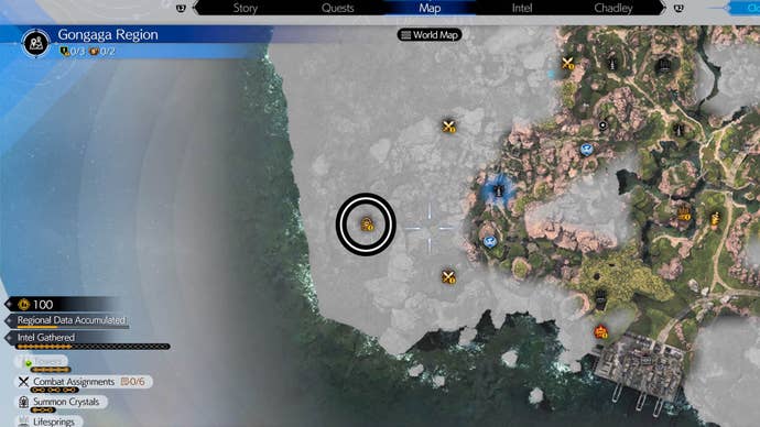 ff7 rebirth gongaga summon crystal map location part one
