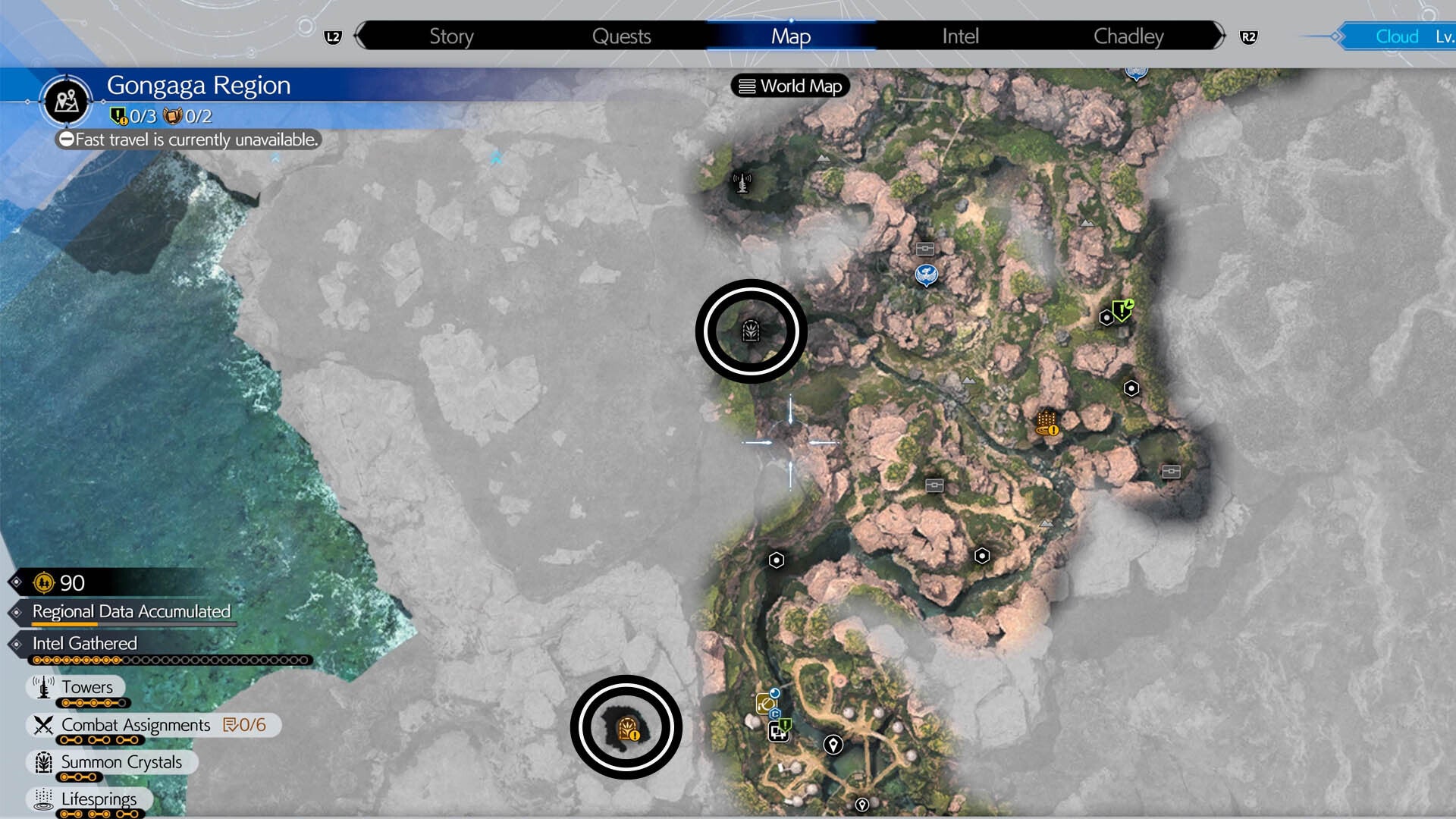 ff7 rebirth gongaga summon crystal map locations part two