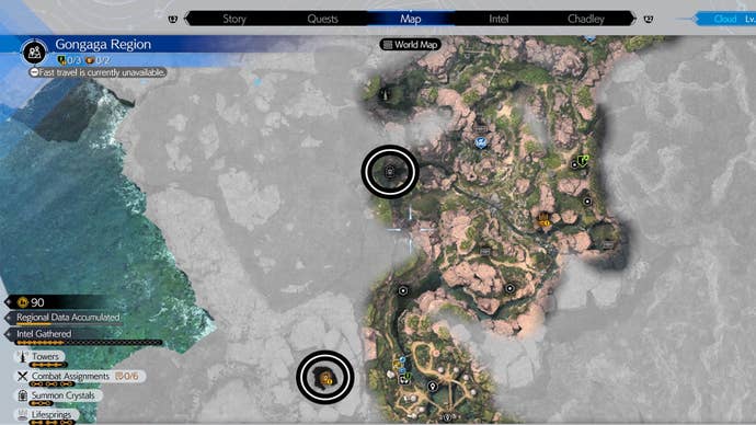 ff7 rebirth gongaga summon crystal map locations part two