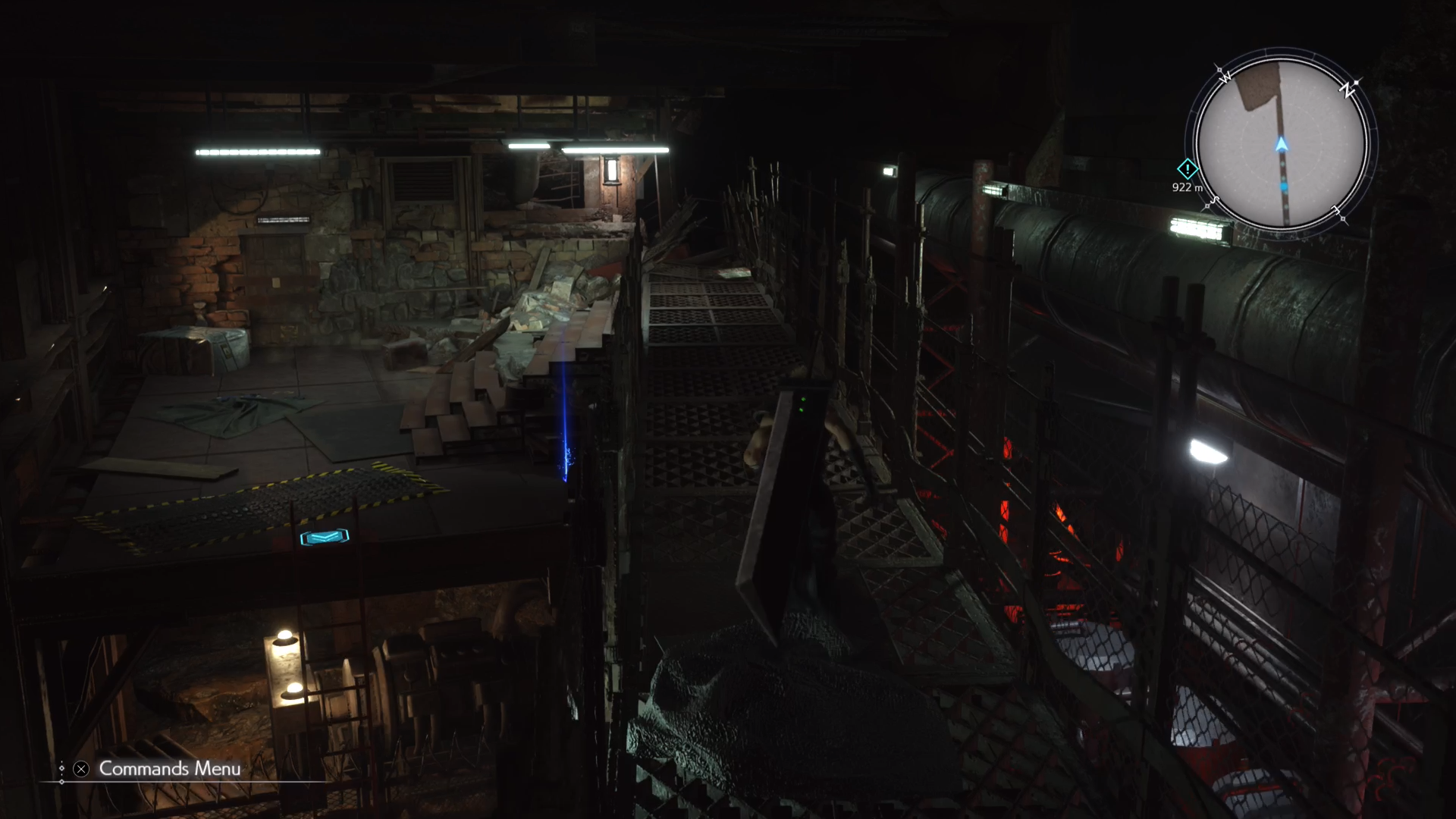 Cloud approaching the location of the AP Up Materia in the Mythril Mine in Final Fantasy 7 Rebirth.