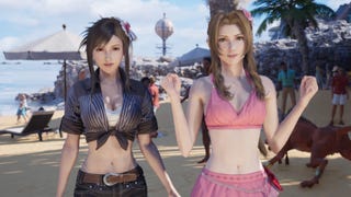 ff7 rebirth tifa and aerith swimming outfits at costa del sol beach