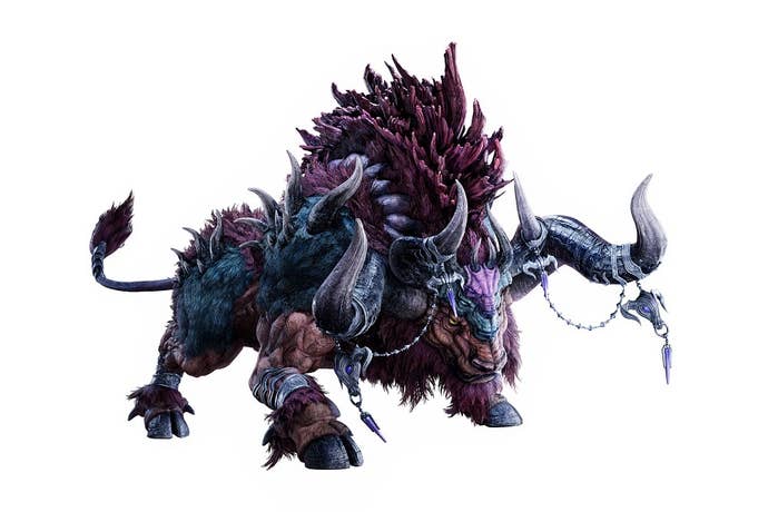 Artwork of the Kujata summon from Final Fantasy 7 Rebirth