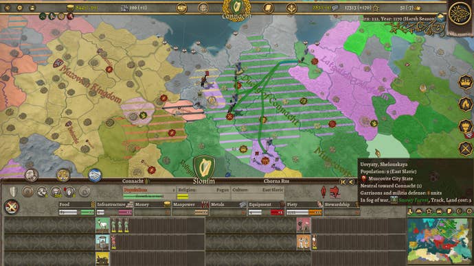 Analysing populations, routes, and militia defenses.