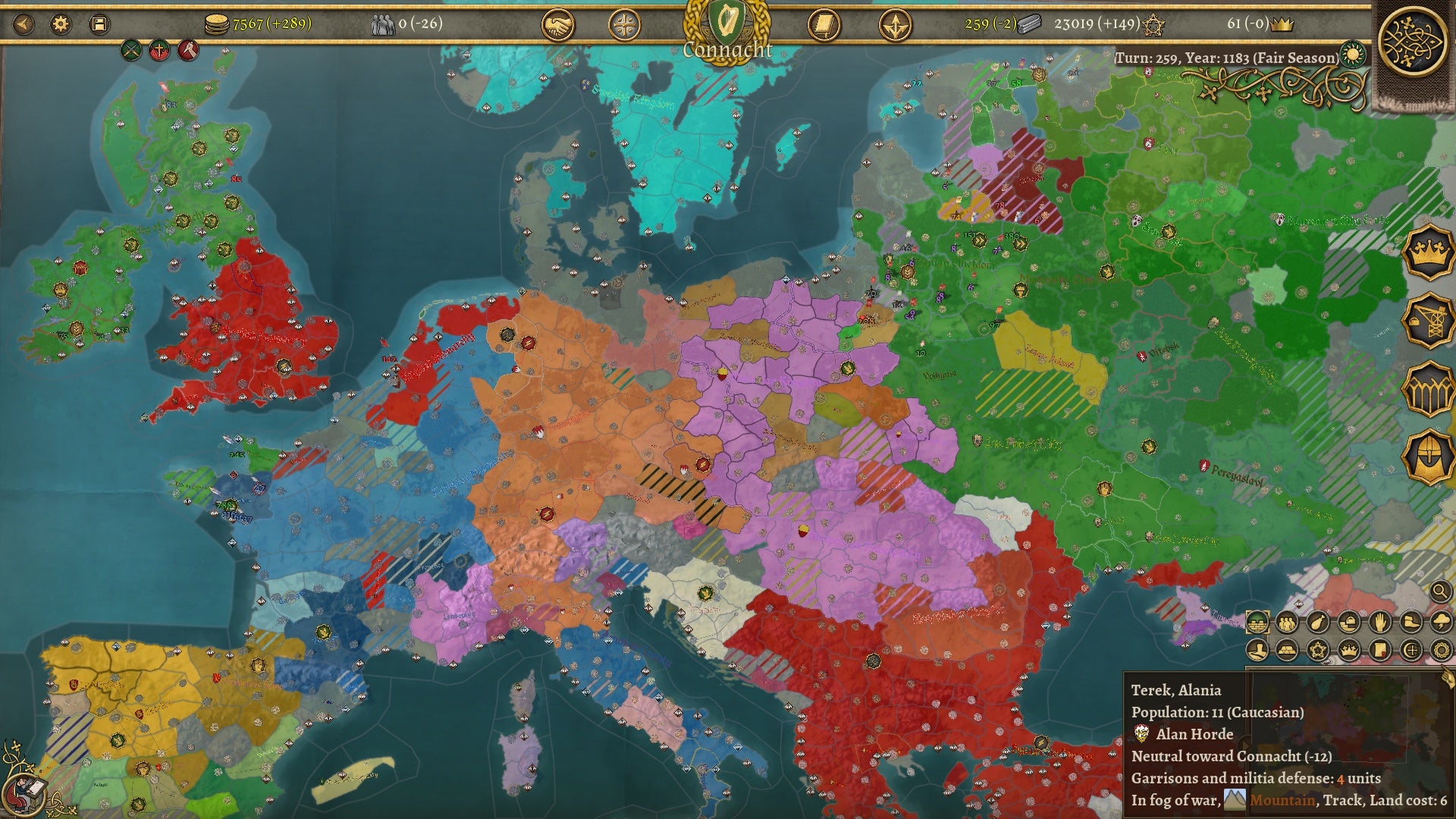 A patchwork of territories on a world map. - 4