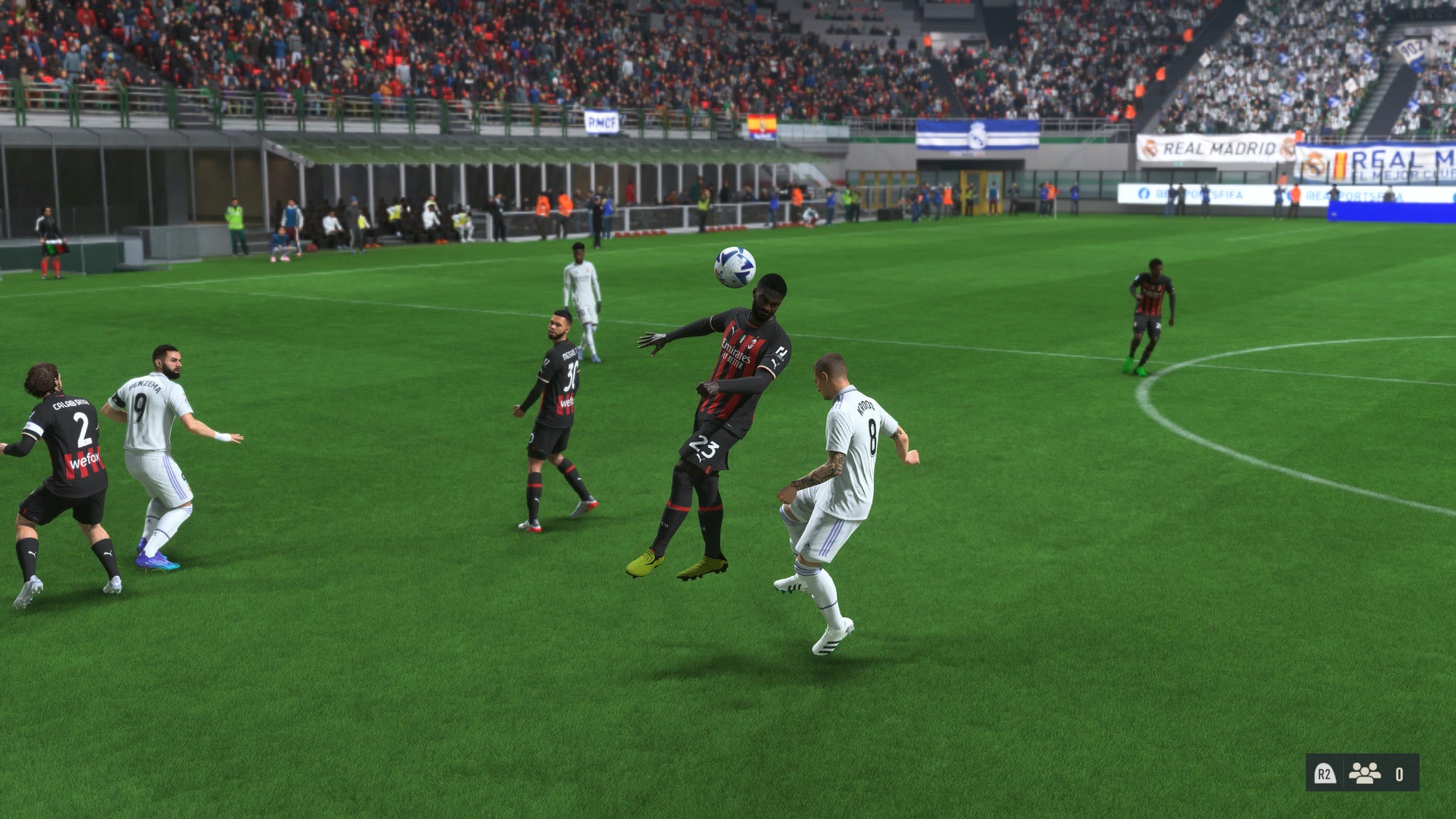 Fikayo Tomori going up for a header in FIFA 23 - 4