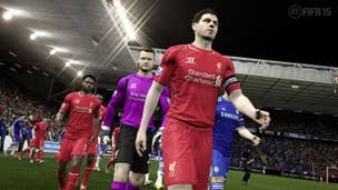 These FIFA 15 screenshots show Barclays Premier League players strutting into the stadium 