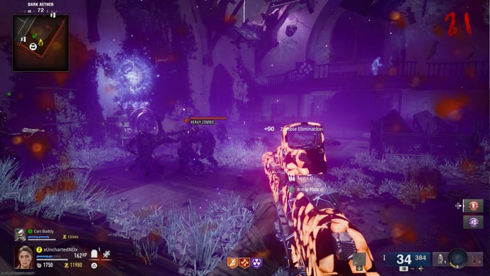 Surviving the final encounter in the Dark Aether in Black Ops 6’s Liberty Falls map.