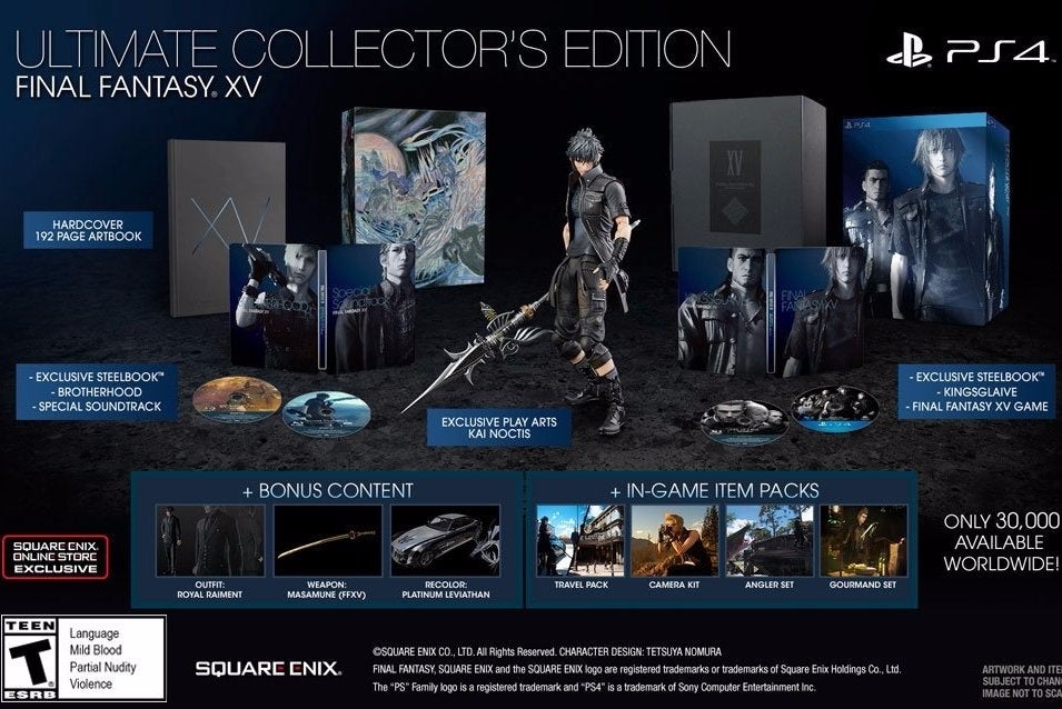 Final Fantasy 15's £190 Ultimate Collector's Edition doesn't 