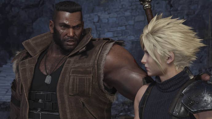 final fantasy 7 rebirth barret and cloud in junon