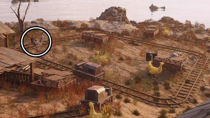 final fantasy 7 rebirth belle chocobo location circled from an overhead view