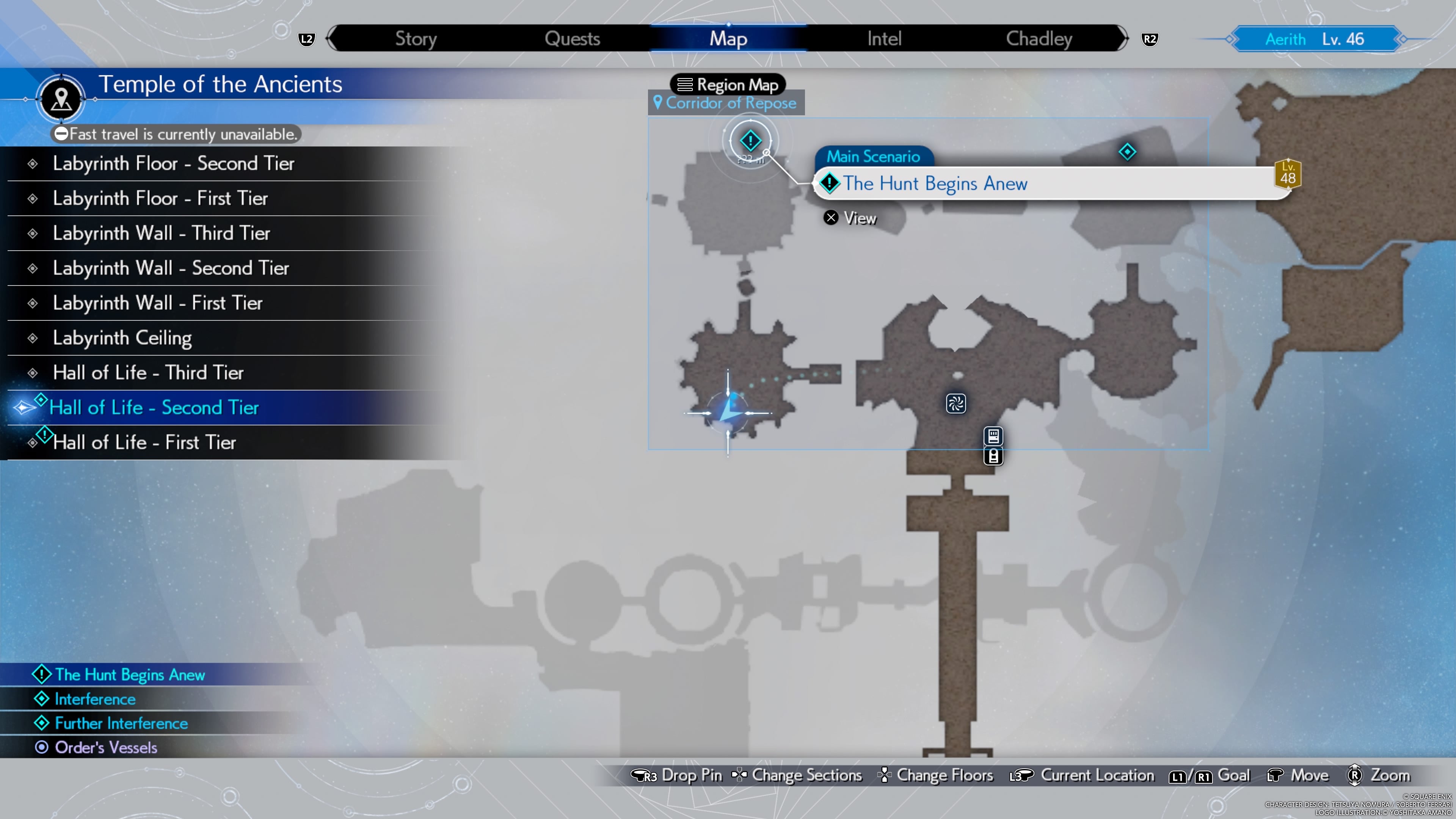 Map showing the location of Red 13&rsquo;s Brinsingamen weapon in Final Fantasy 7 Rebirth.