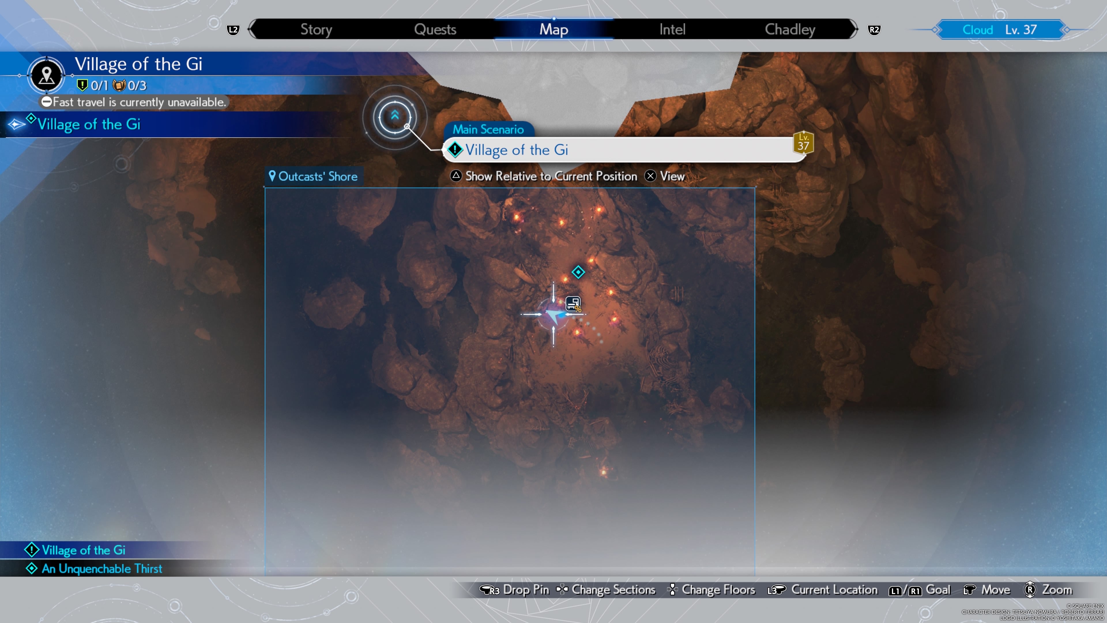 Map showing the location of Aerith&rsquo;s Ceremonial Staff weapon in Final Fantasy 7 Rebirth.