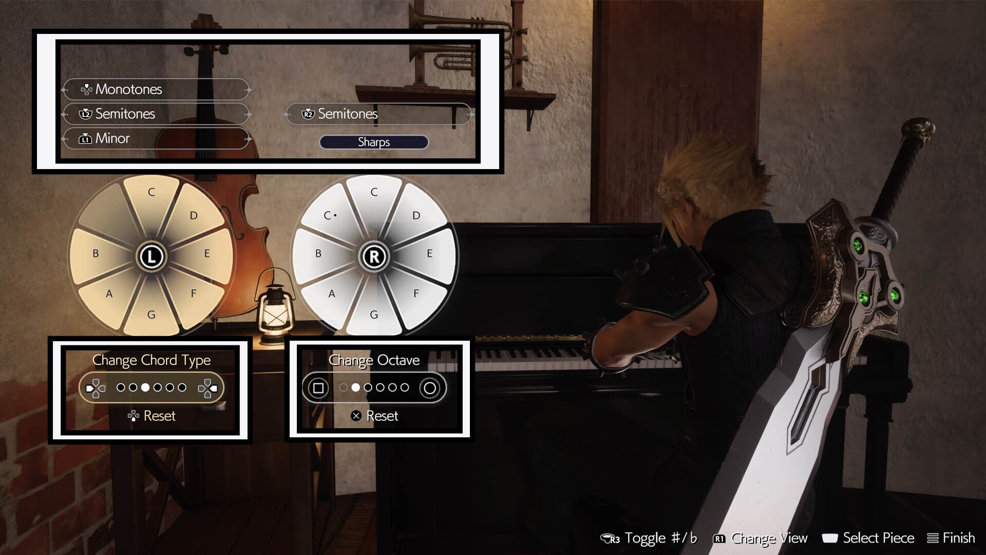 final fantasy 7 rebirth cloud piano play settings